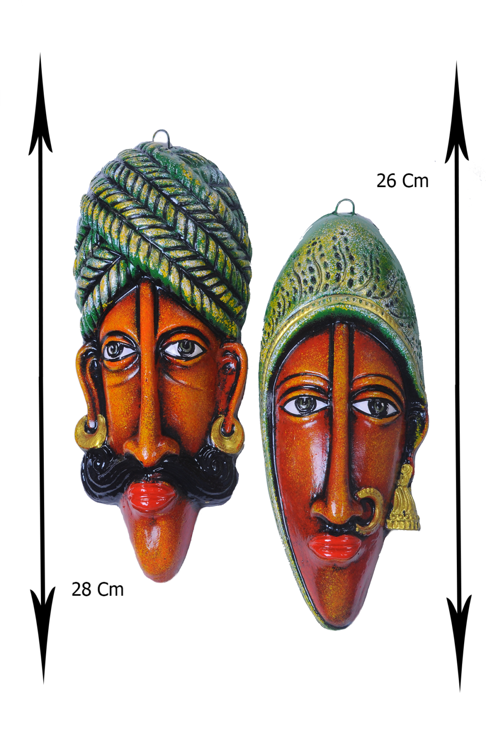 king and queen tribal mask