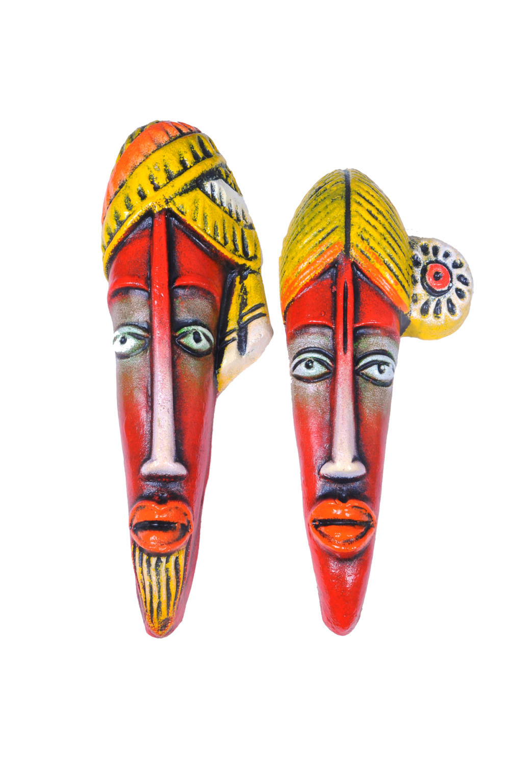 red small medium tribal mask